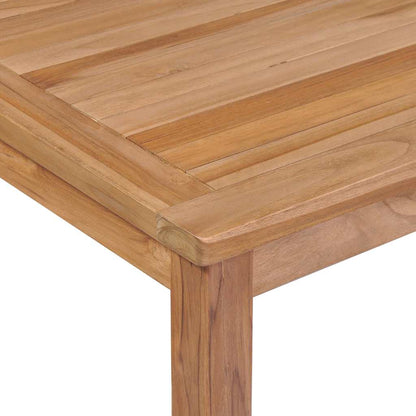 vidaXL Garden Dining Set | Natural Teak | Large | Seats 7 | Rectangular - Brown