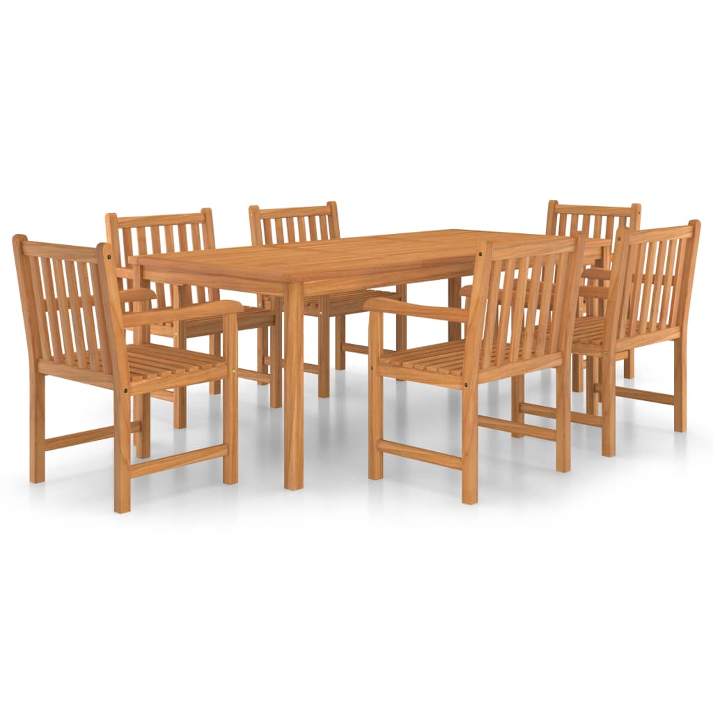 vidaXL Garden Dining Set | Warm Teak | Fine sanded teak hardwood | Large - Brown