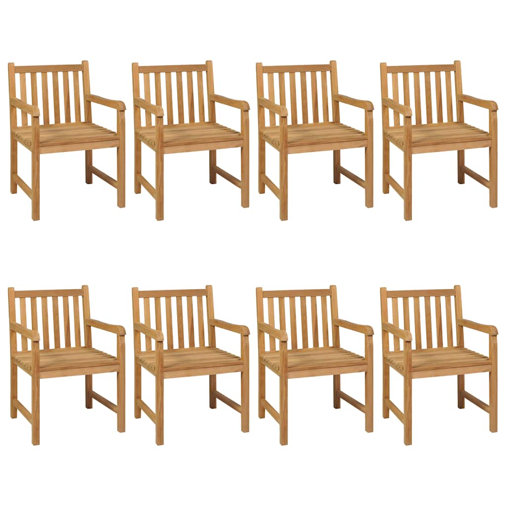 vidaXL 9 Piece Garden Dining Set 200x100 cm Solid Teak Wood - Brown