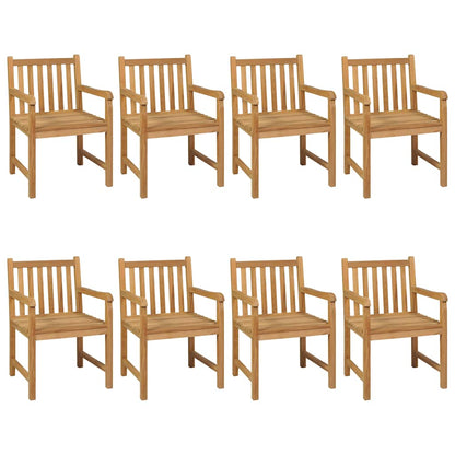 vidaXL 9 Piece Garden Dining Set 200x100 cm Solid Teak Wood - Brown
