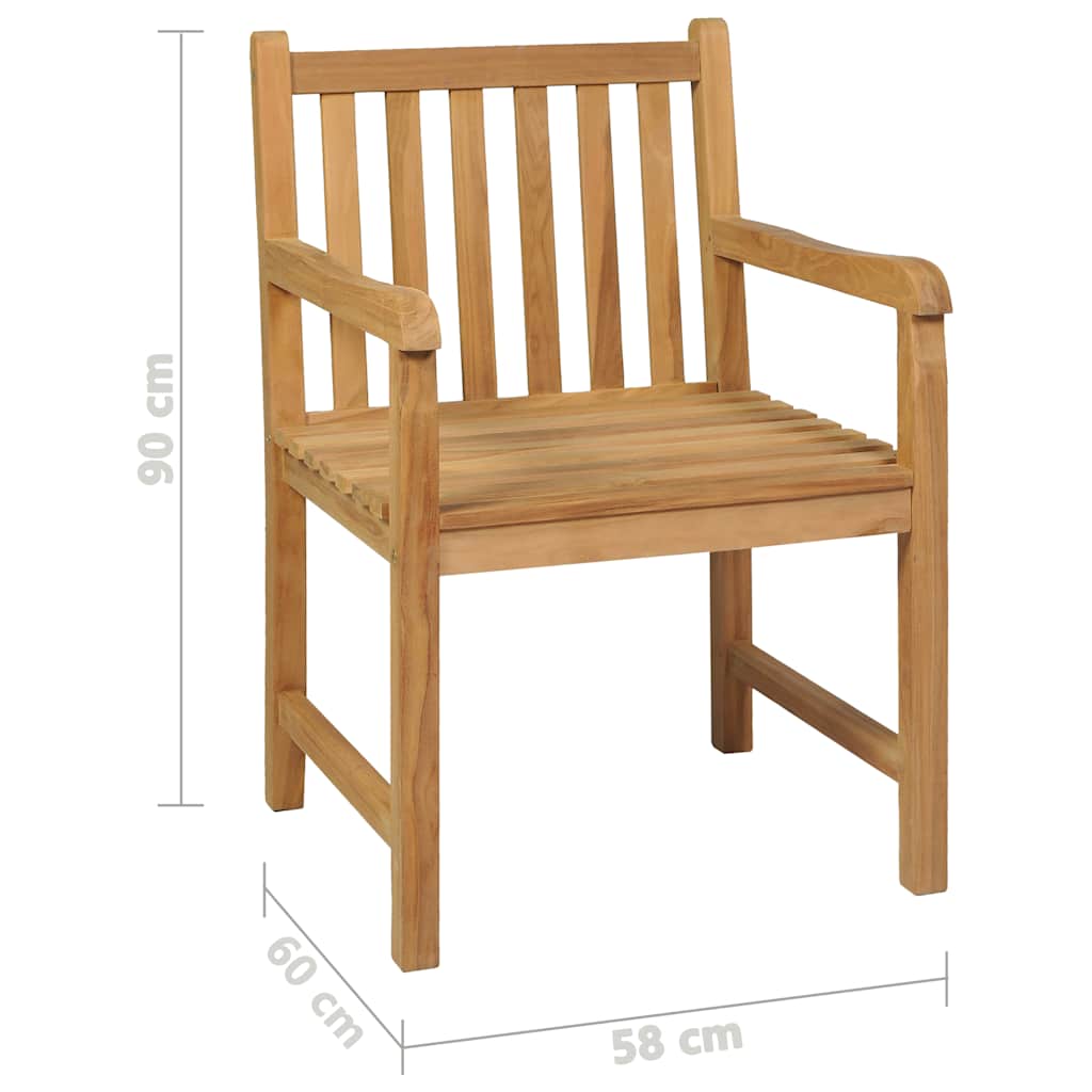 vidaXL 9 Piece Garden Dining Set 200x100 cm Solid Teak Wood - Brown