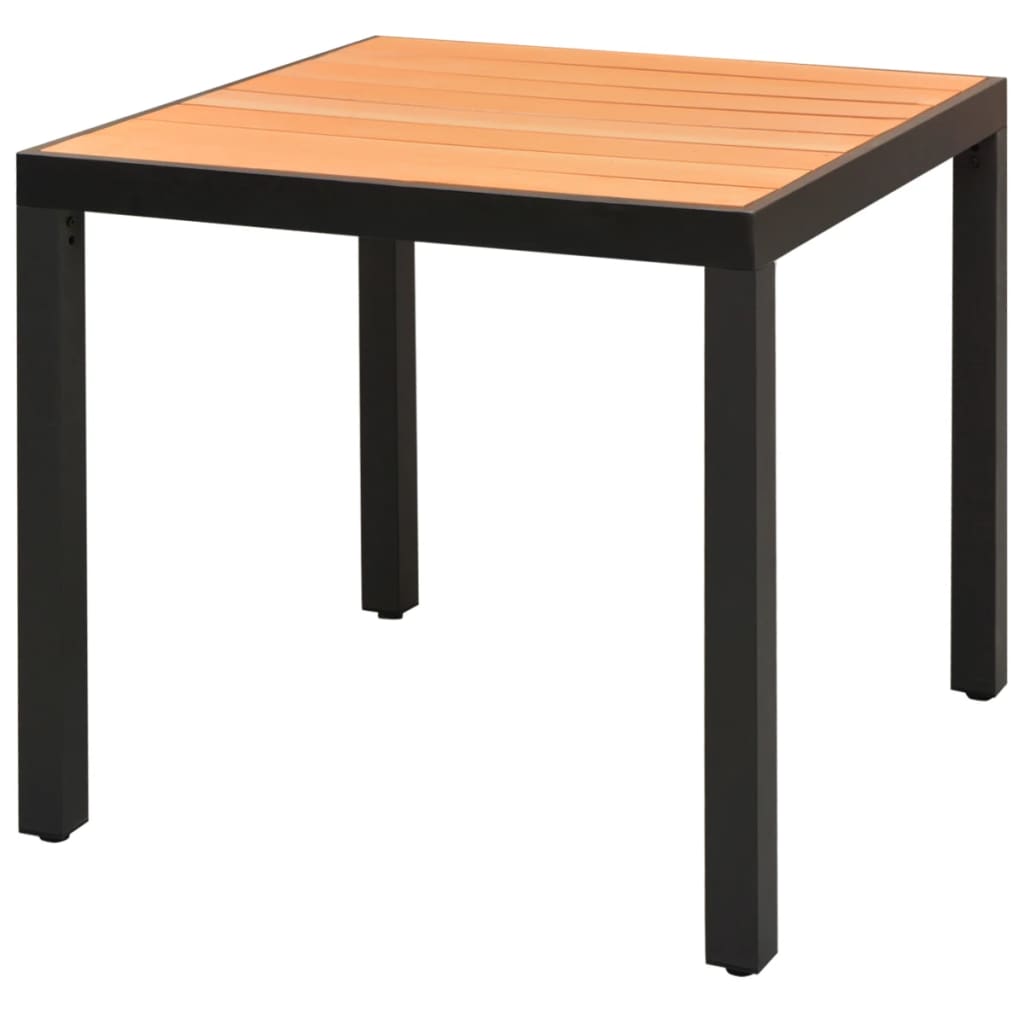 vidaXL Dining Set | Black and Brown | PVC Rattan | Compact | Lightweight - 79 cm table length