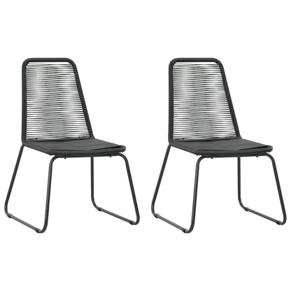 vidaXL Dining Set | Black and Brown | PVC Rattan | Compact | Lightweight - 79 cm table length