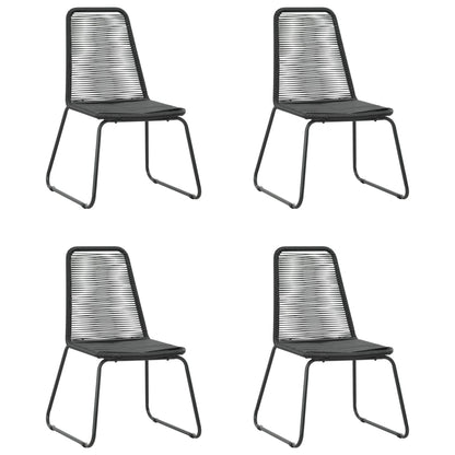vidaXL Dining Set | Black and Brown | WPC, Aluminium, PVC Rattan, Steel - 79 cm table length