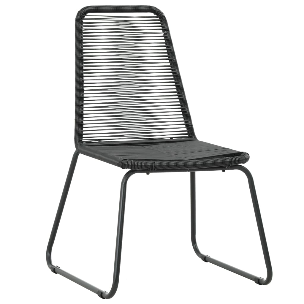 vidaXL Dining Set | Black and Brown | WPC, Aluminium, PVC Rattan, Steel - 79 cm table length