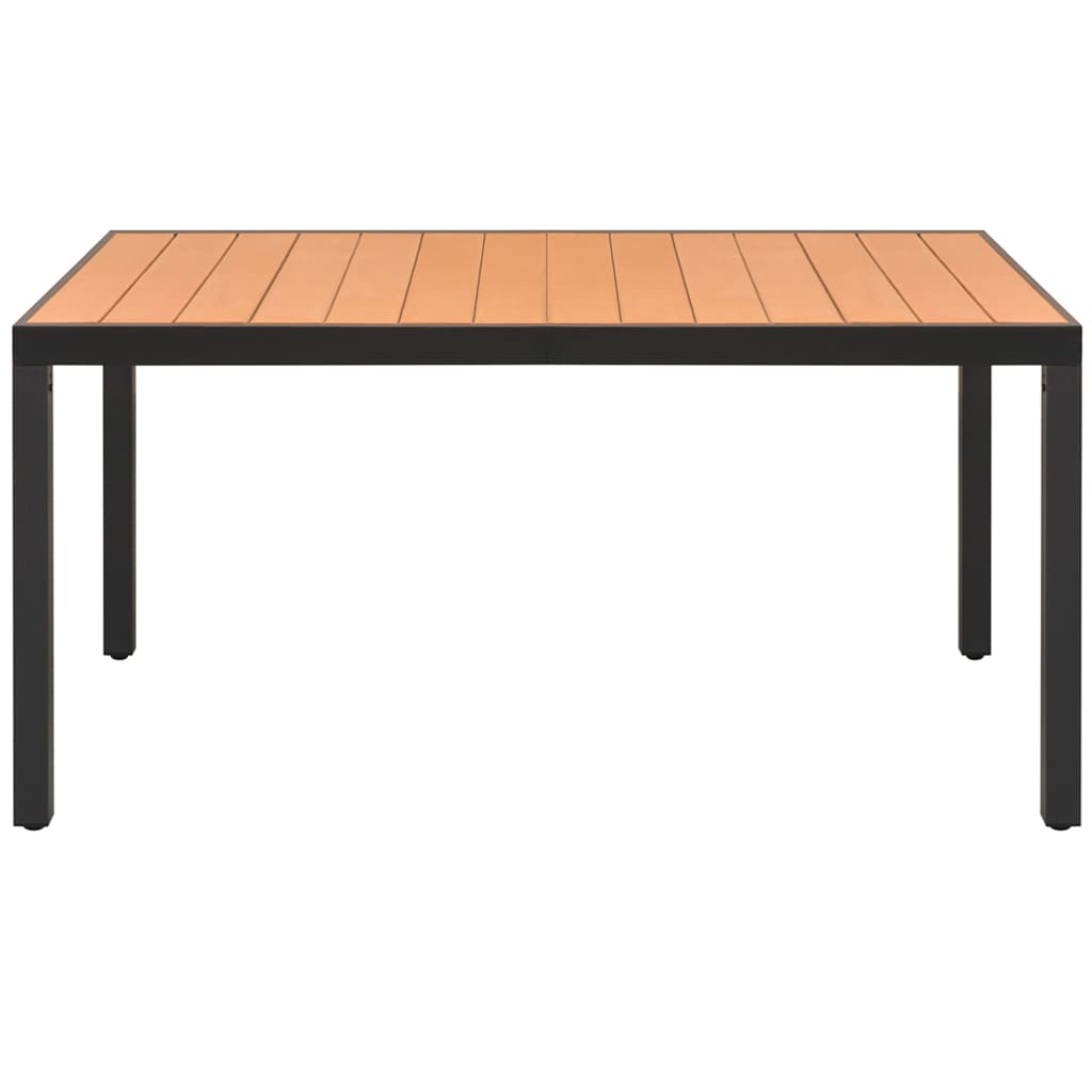 vidaXL Dining Set | Black and Brown - 150 cm table length