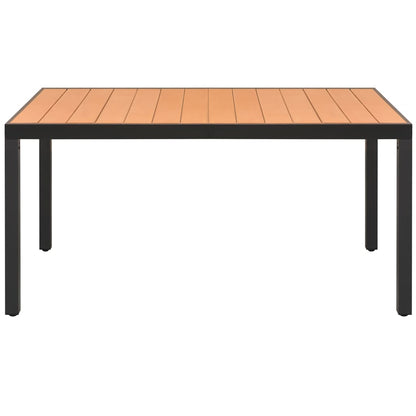 vidaXL Dining Set | Black and Brown - 150 cm table length