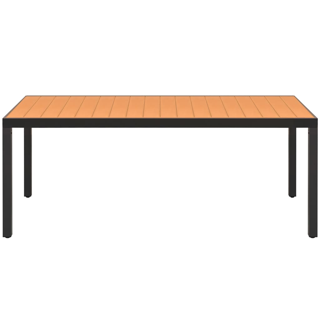 vidaXL Dining Set | Black and Brown - 184.5 cm table length