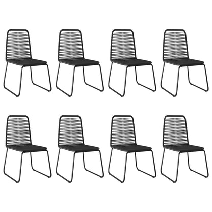 vidaXL Dining Set | Black and Brown - 184.5 cm table length