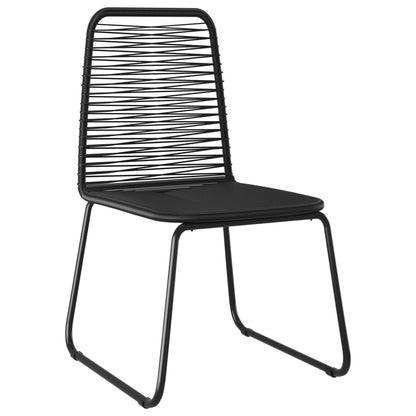 vidaXL Dining Set | Black and Brown - 184.5 cm table length