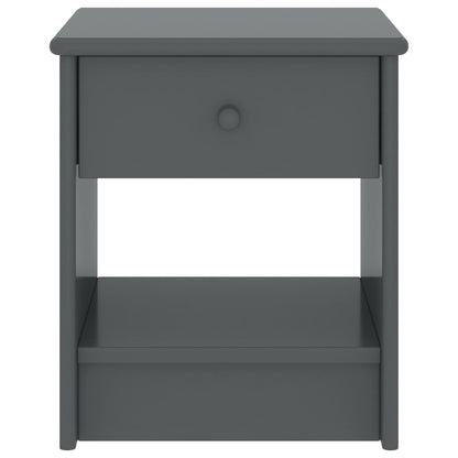 vidaXL Bedside Cabinet Dark Grey 35x30x40 cm Solid Pinewood