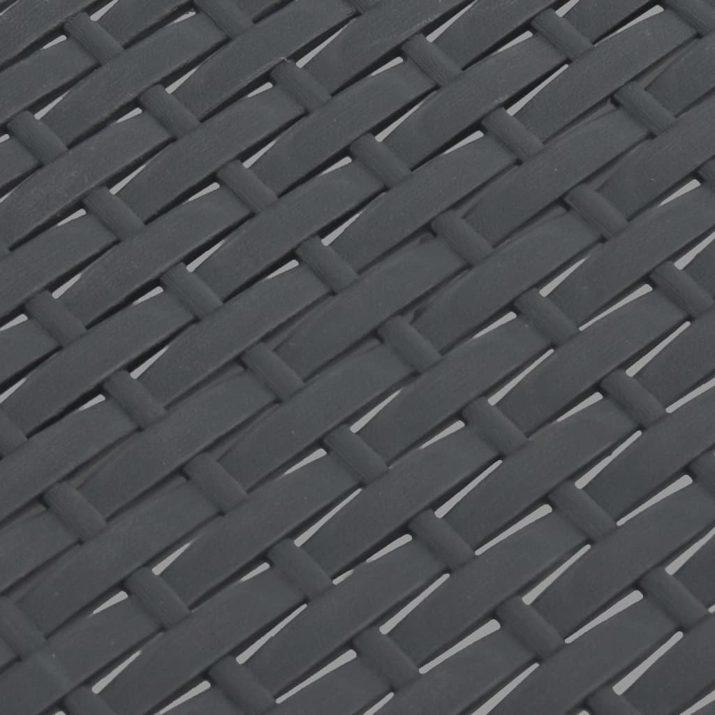 vidaXL Garden Table Anthracite 58x58x41 cm PP Rattan