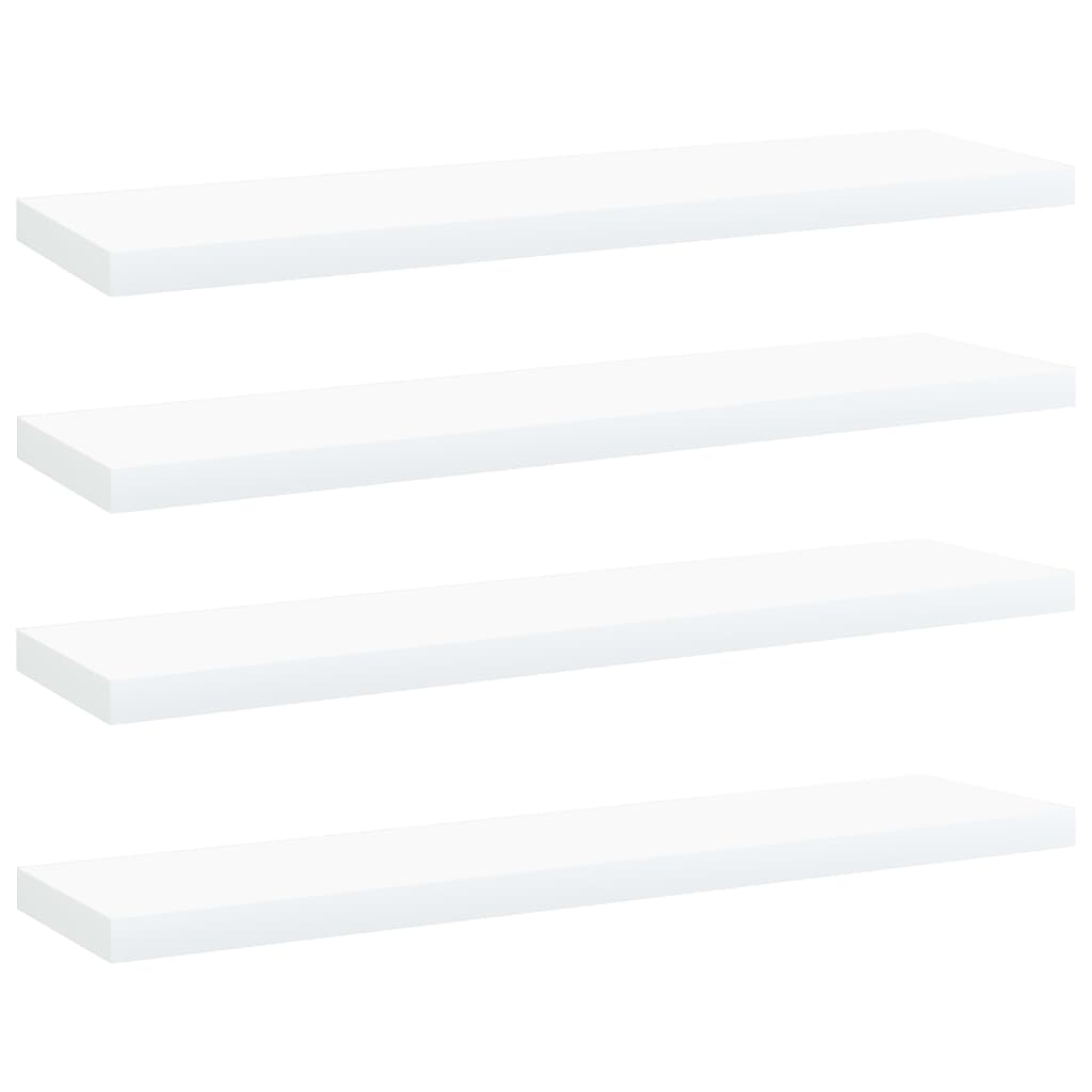 805122 vidaXL Bookshelf Boards 4 pcs White 40x10x1,5 cm Engineered Wood