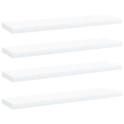 805122 vidaXL Bookshelf Boards 4 pcs White 40x10x1,5 cm Engineered Wood