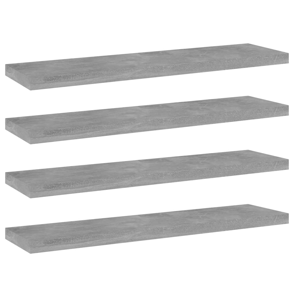 805130 vidaXL Bookshelf Boards 4 pcs Concrete Grey 40x10x1,5 cm Engineered Wood