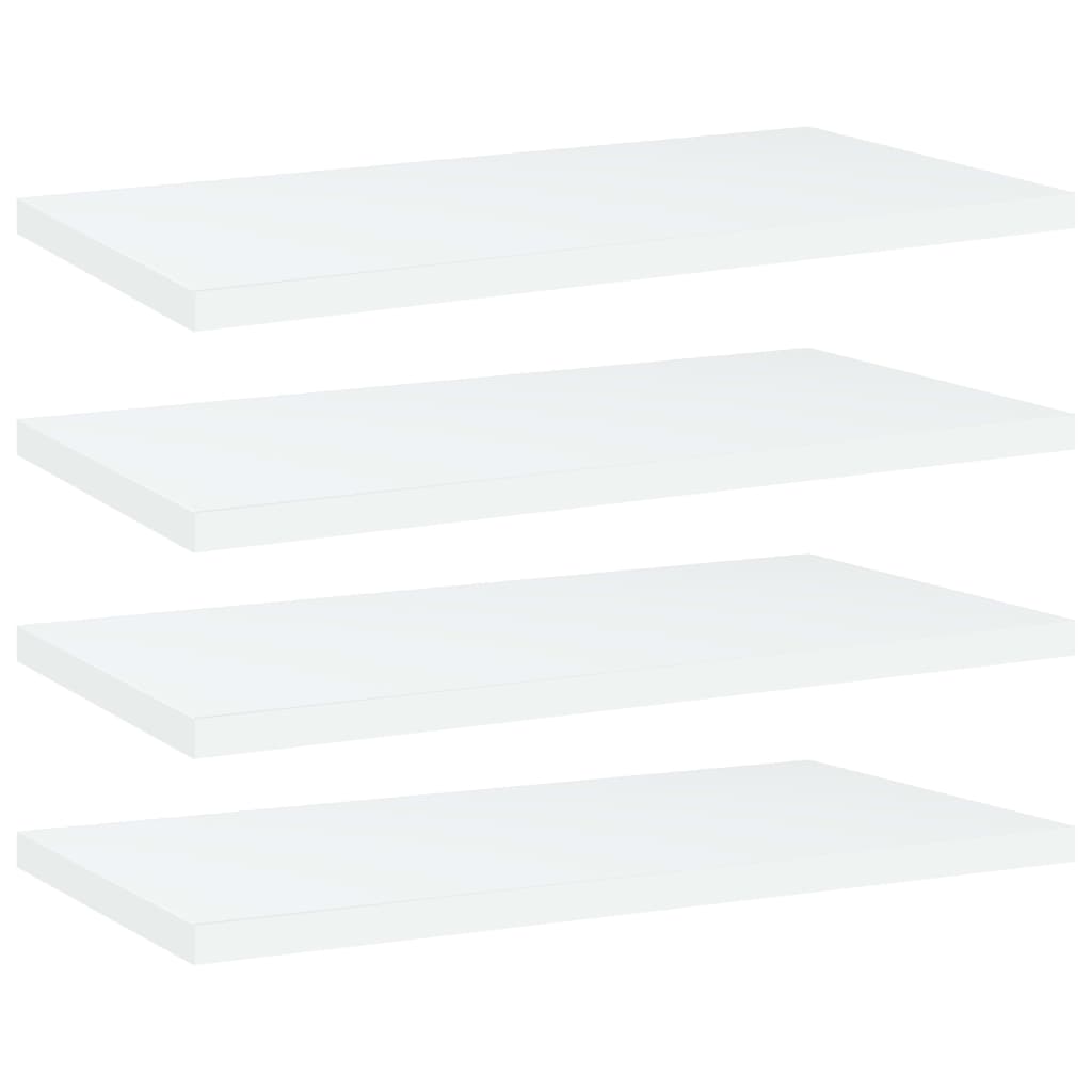 805138 vidaXL Bookshelf Boards 4 pcs White 40x20x1,5 cm Engineered Wood