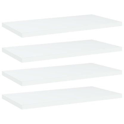 805138 vidaXL Bookshelf Boards 4 pcs White 40x20x1,5 cm Engineered Wood