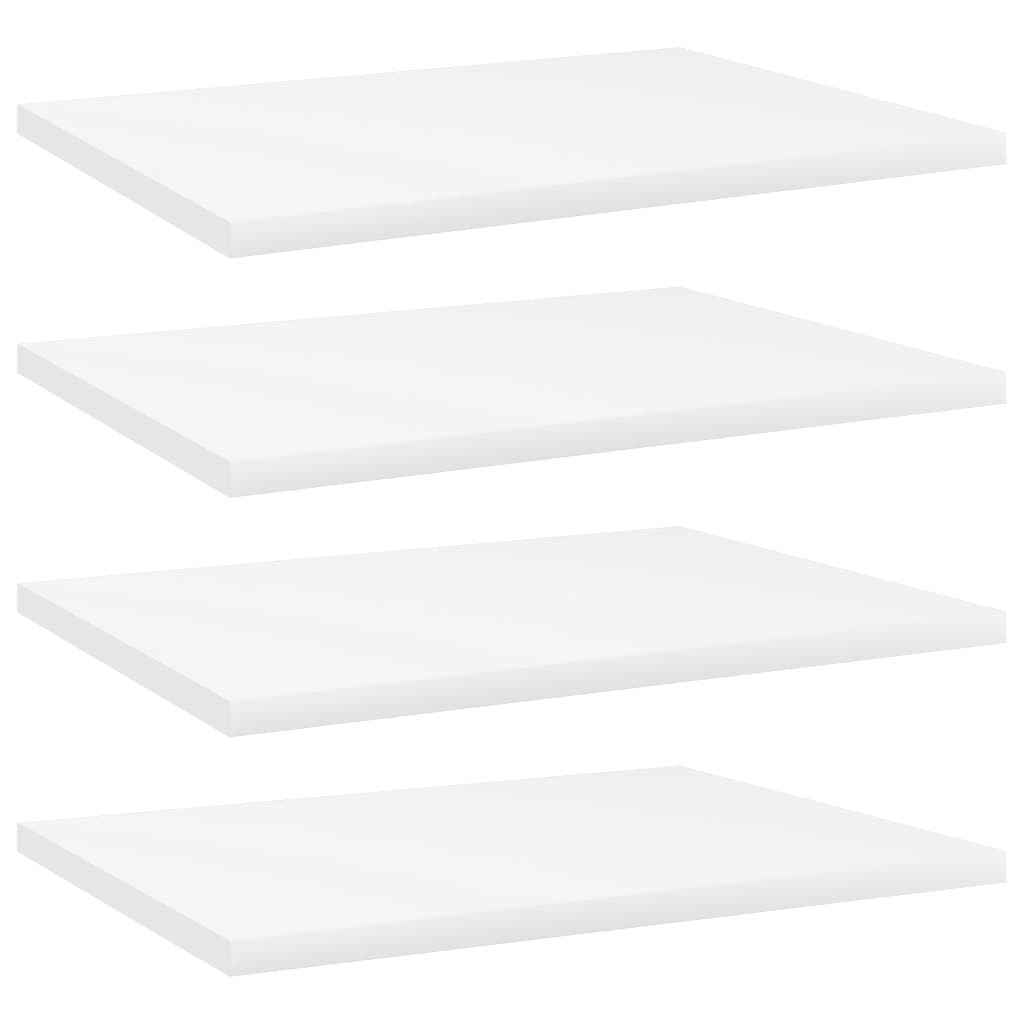 805154 vidaXL Bookshelf Boards 4 pcs White 40x30x1,5 cm Engineered Wood