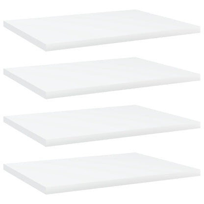 805154 vidaXL Bookshelf Boards 4 pcs White 40x30x1,5 cm Engineered Wood