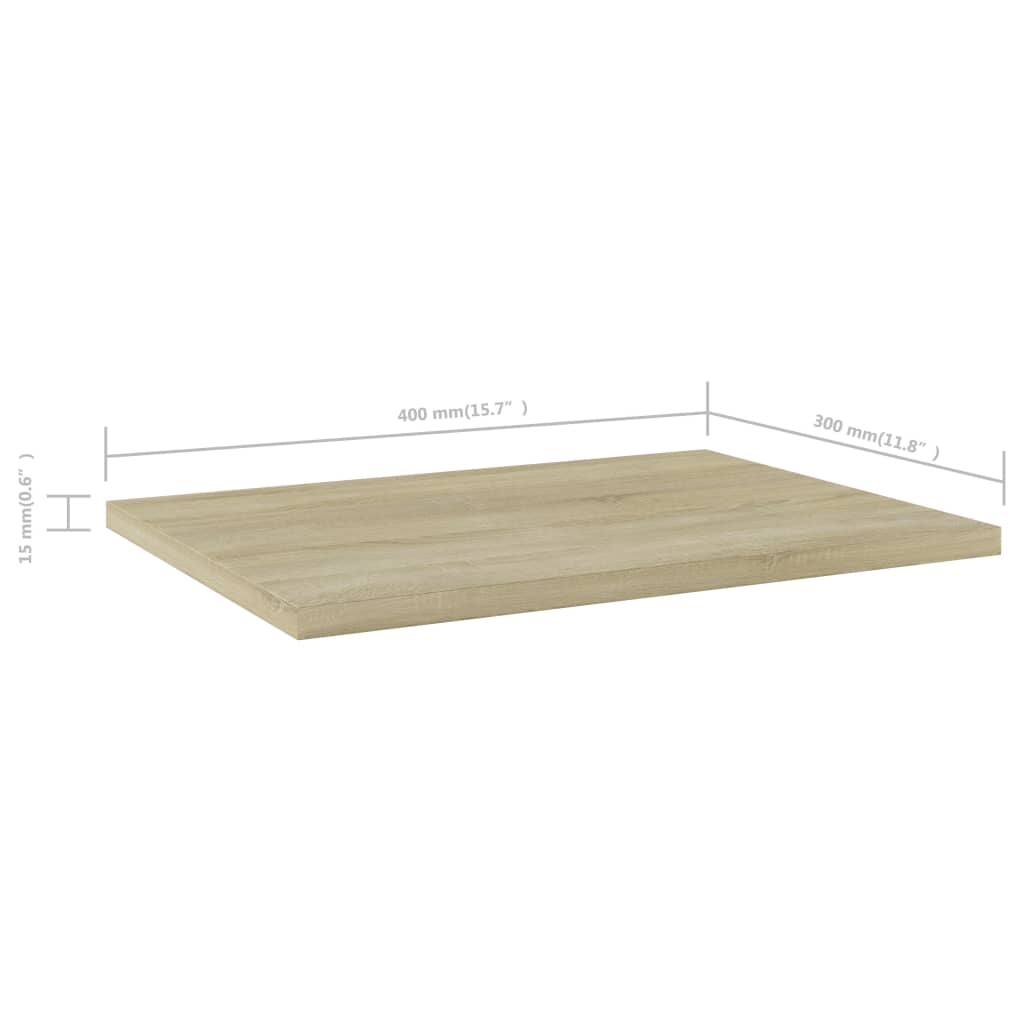 805160 vidaXL Bookshelf Boards 4 pcs Sonoma Oak 40x30x1,5 cm Engineered Wood - Brown