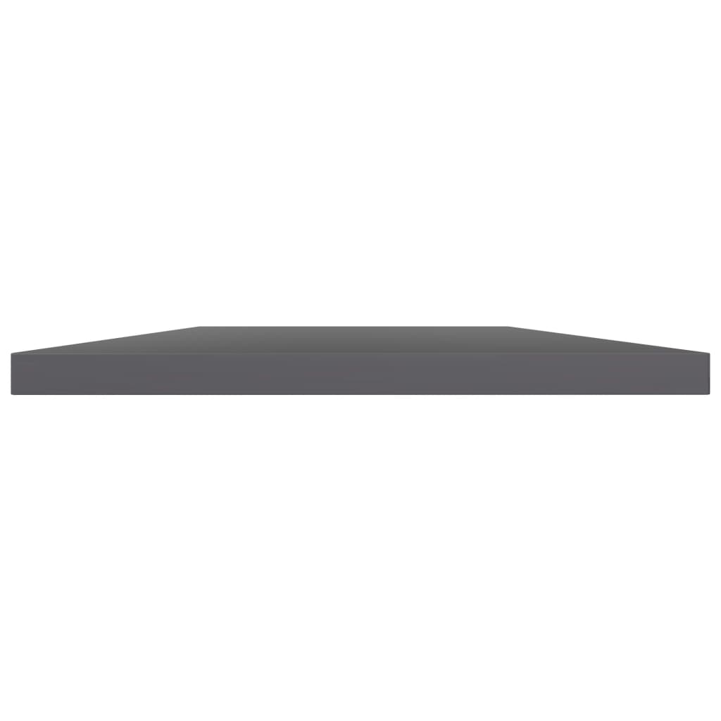 805168 vidaXL Bookshelf Boards 4 pcs High Gloss Grey 40x30x1,5 cm Engineered Wood