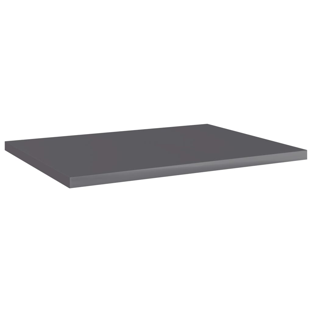 805169 vidaXL Bookshelf Boards 8 pcs High Gloss Grey 40x30x1,5 cm Engineered Wood