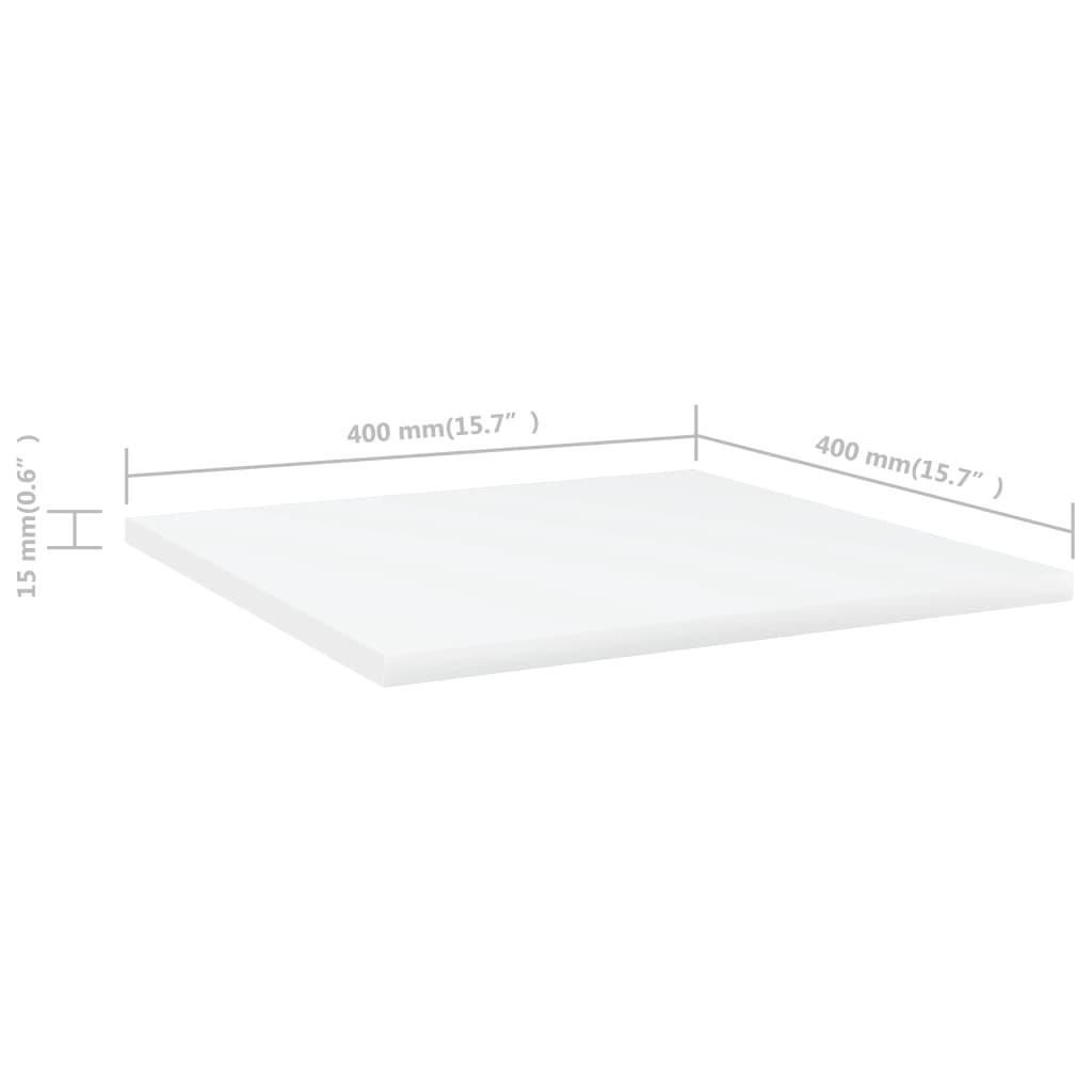 805170 vidaXL Bookshelf Boards 4 pcs White 40x40x1,5 cm Engineered Wood