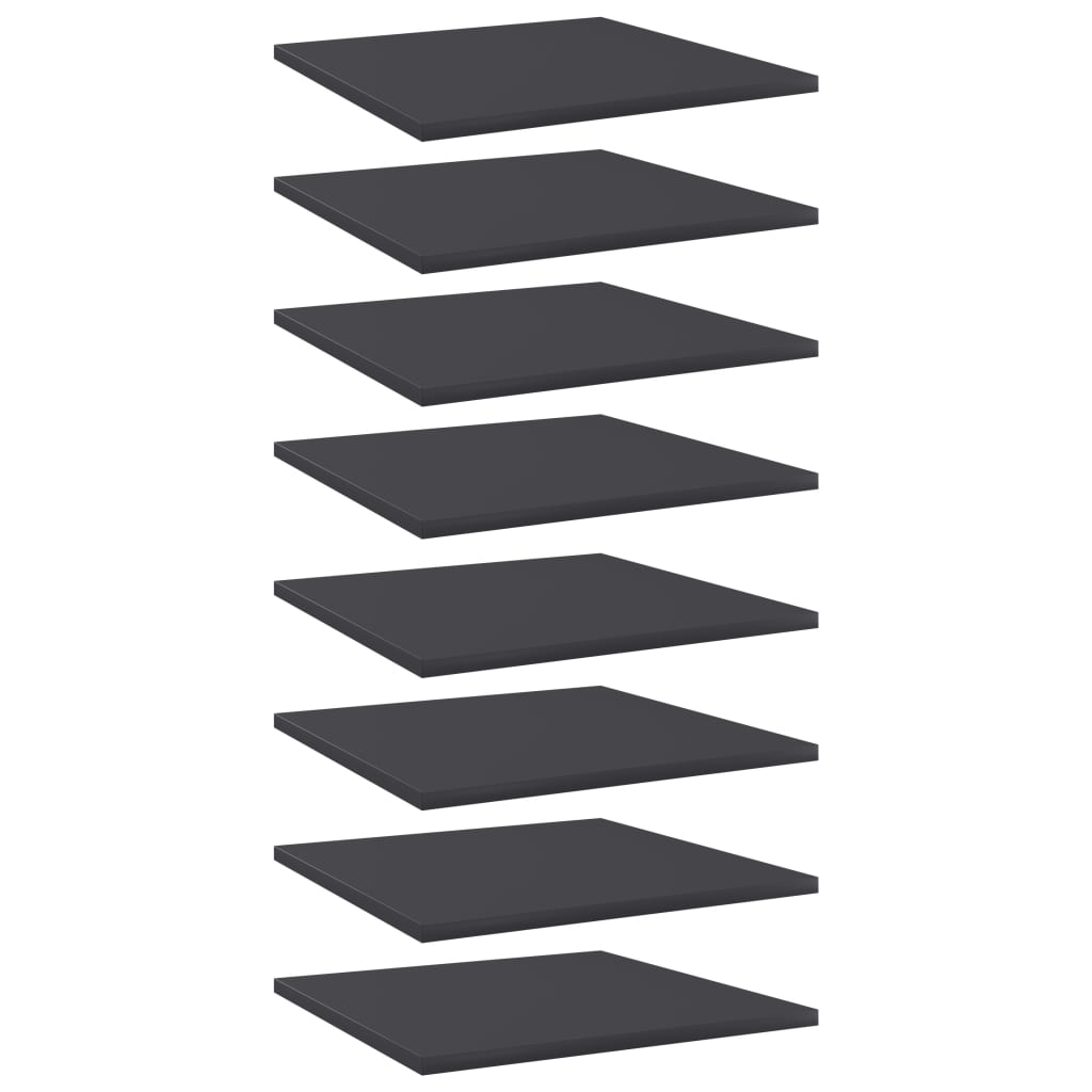 805175 vidaXL Bookshelf Boards 8 pcs Grey 40x40x1,5 cm Engineered Wood