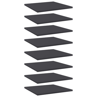 805175 vidaXL Bookshelf Boards 8 pcs Grey 40x40x1,5 cm Engineered Wood