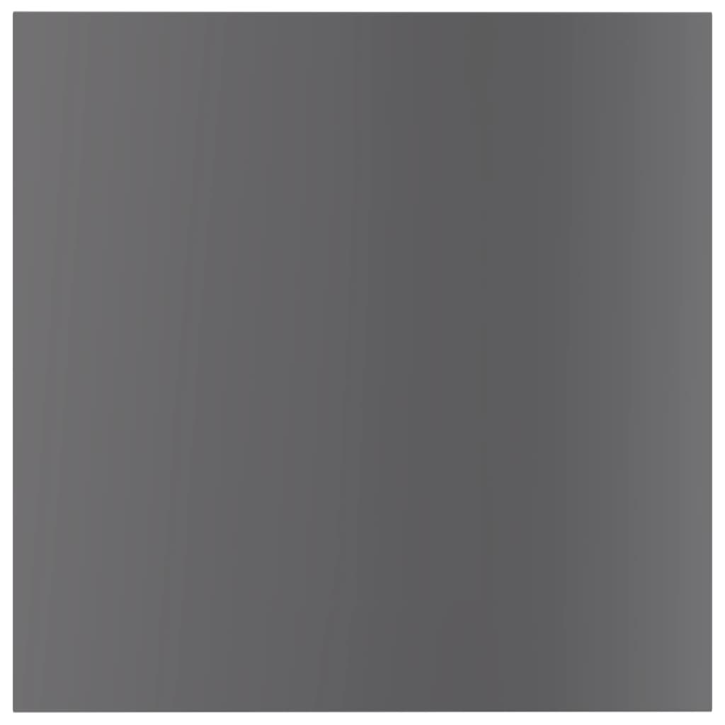 805185 vidaXL Bookshelf Boards 8 pcs High Gloss Grey 40x40x1,5 cm Engineered Wood