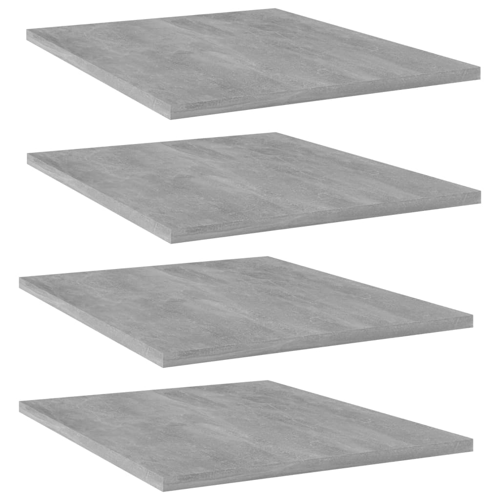 805194 vidaXL Bookshelf Boards 4 pcs Concrete Grey 40x50x1,5 cm Engineered Wood