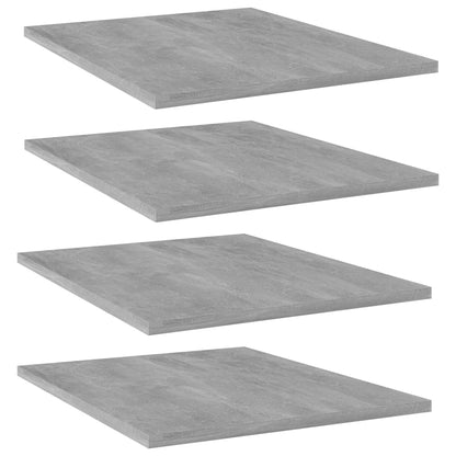 805194 vidaXL Bookshelf Boards 4 pcs Concrete Grey 40x50x1,5 cm Engineered Wood
