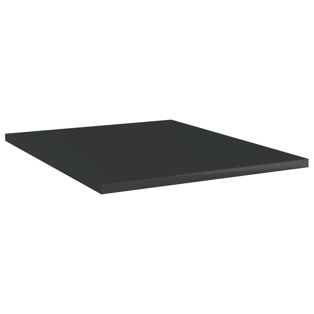 805199 vidaXL Bookshelf Boards 8 pcs High Gloss Black 40x50x1,5 cm Engineered Wood