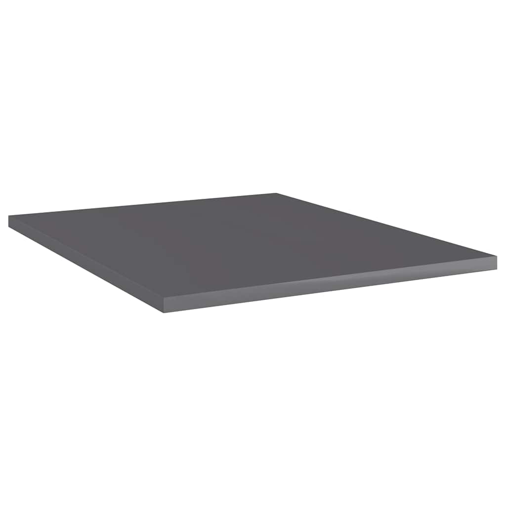805201 vidaXL Bookshelf Boards 8 pcs High Gloss Grey 40x50x1,5 cm Engineered Wood