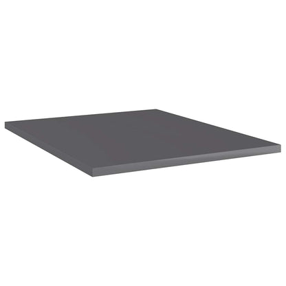 805201 vidaXL Bookshelf Boards 8 pcs High Gloss Grey 40x50x1,5 cm Engineered Wood