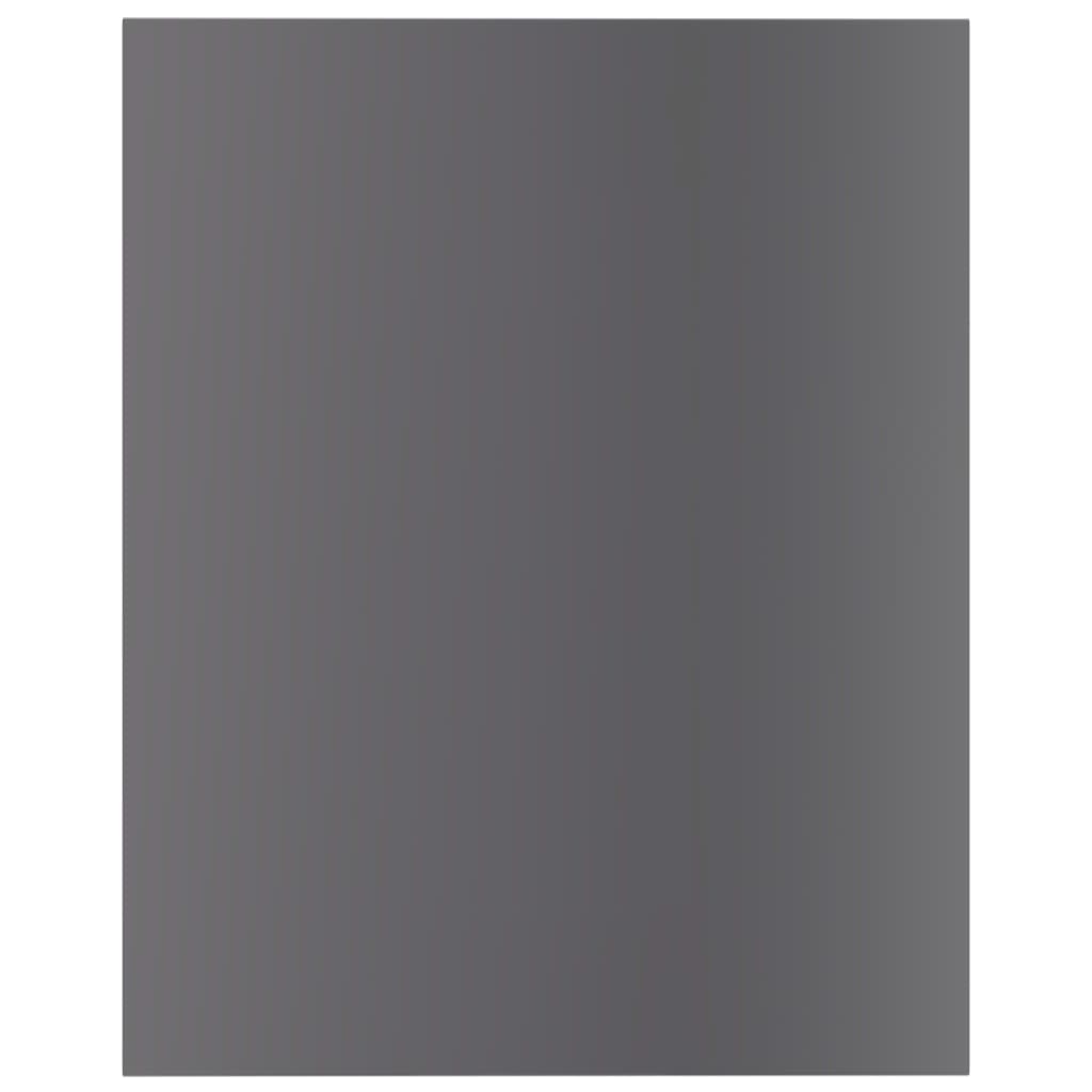 805201 vidaXL Bookshelf Boards 8 pcs High Gloss Grey 40x50x1,5 cm Engineered Wood