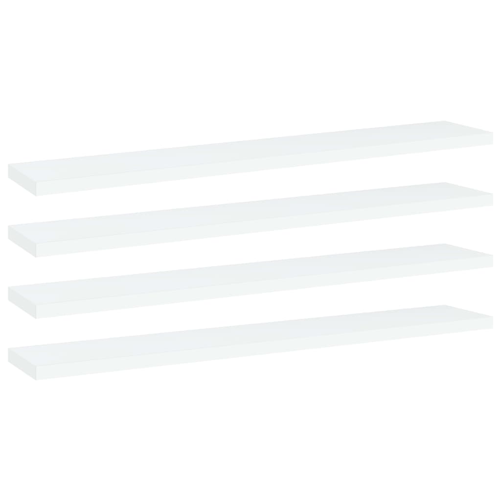 805202 vidaXL Bookshelf Boards 4 pcs White 60x10x1,5 cm Engineered Wood