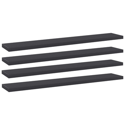 805206 vidaXL Bookshelf Boards 4 pcs Grey 60x10x1,5 cm Engineered Wood