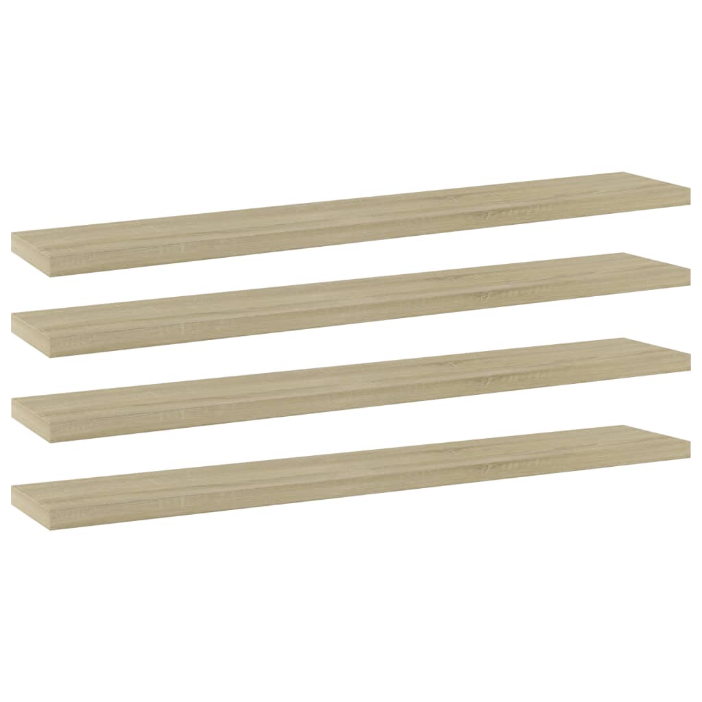 805208 vidaXL Bookshelf Boards 4 pcs Sonoma Oak 60x10x1,5 cm Engineered Wood - Brown