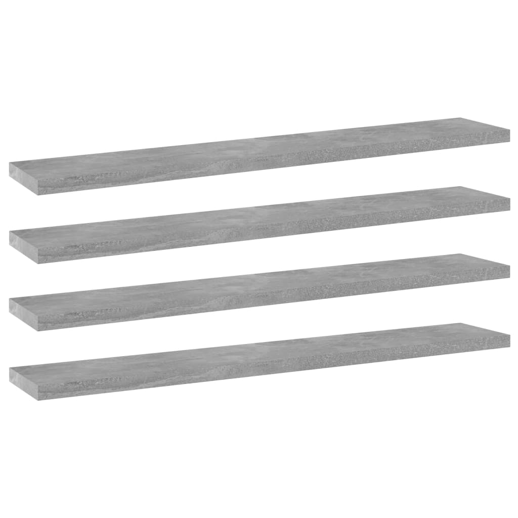 805210 vidaXL Bookshelf Boards 4 pcs Concrete Grey 60x10x1,5 cm Engineered Wood