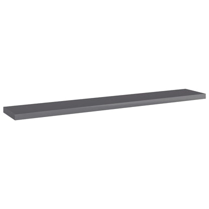805216 vidaXL Bookshelf Boards 4 pcs High Gloss Grey 60x10x1,5 cm Engineered Wood