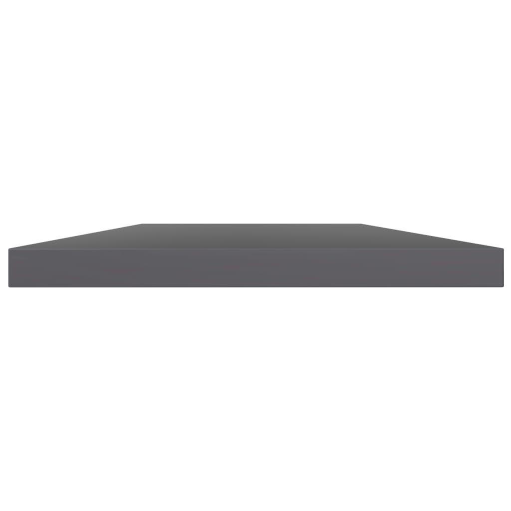 805216 vidaXL Bookshelf Boards 4 pcs High Gloss Grey 60x10x1,5 cm Engineered Wood