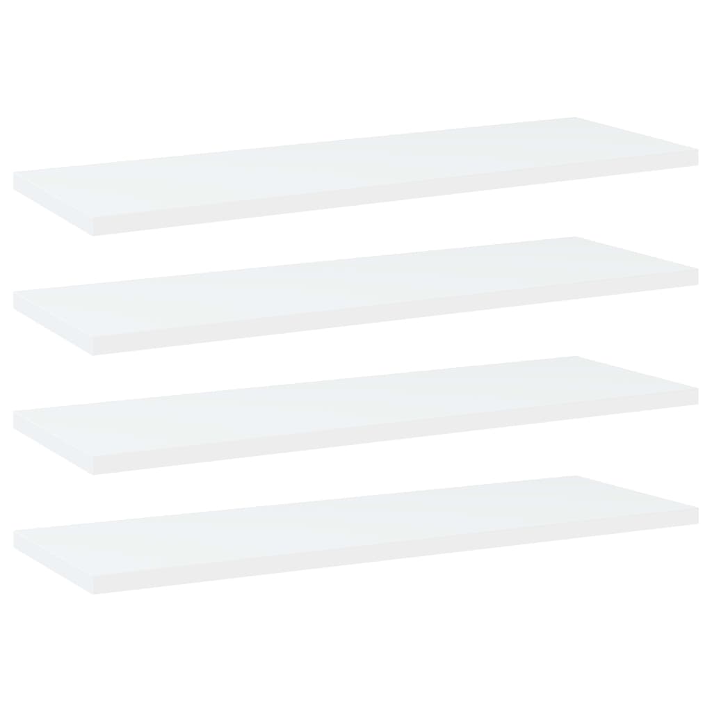 805218 vidaXL Bookshelf Boards 4 pcs White 60x20x1,5 cm Engineered Wood
