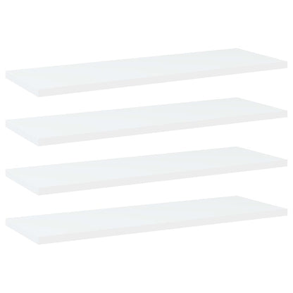 805218 vidaXL Bookshelf Boards 4 pcs White 60x20x1,5 cm Engineered Wood