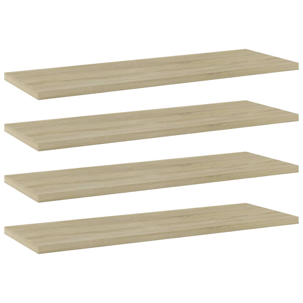 805224 vidaXL Bookshelf Boards 4 pcs Sonoma Oak 60x20x1,5 cm Engineered Wood - Brown