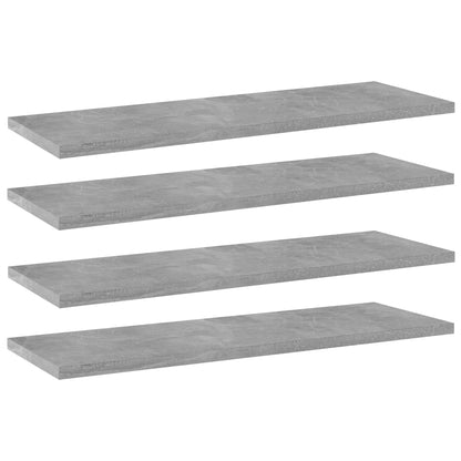 805226 vidaXL Bookshelf Boards 4 pcs Concrete Grey 60x20x1,5 cm Engineered Wood