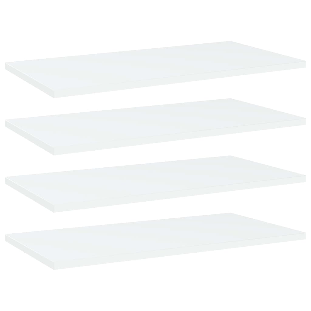 805234 vidaXL Bookshelf Boards 4 pcs White 60x30x1,5 cm Engineered Wood