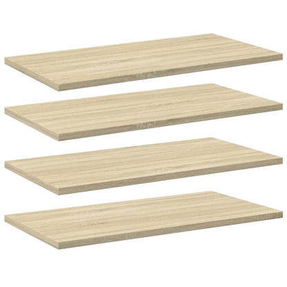 805240 vidaXL Bookshelf Boards 4 pcs Sonoma Oak 60x30x1,5 cm Engineered Wood - Brown