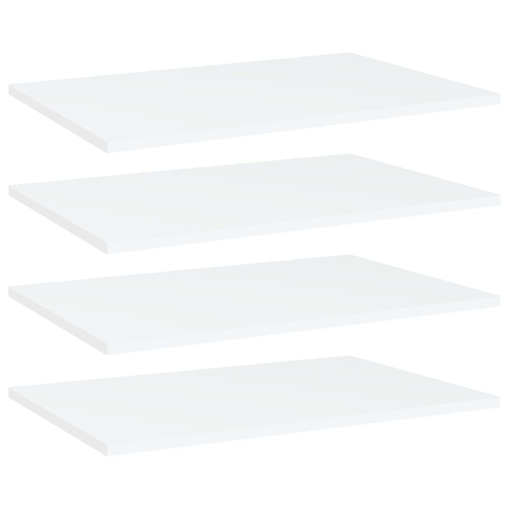 805250 vidaXL Bookshelf Boards 4 pcs White 60x40x1,5 cm Engineered Wood