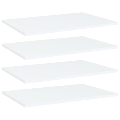 805250 vidaXL Bookshelf Boards 4 pcs White 60x40x1,5 cm Engineered Wood